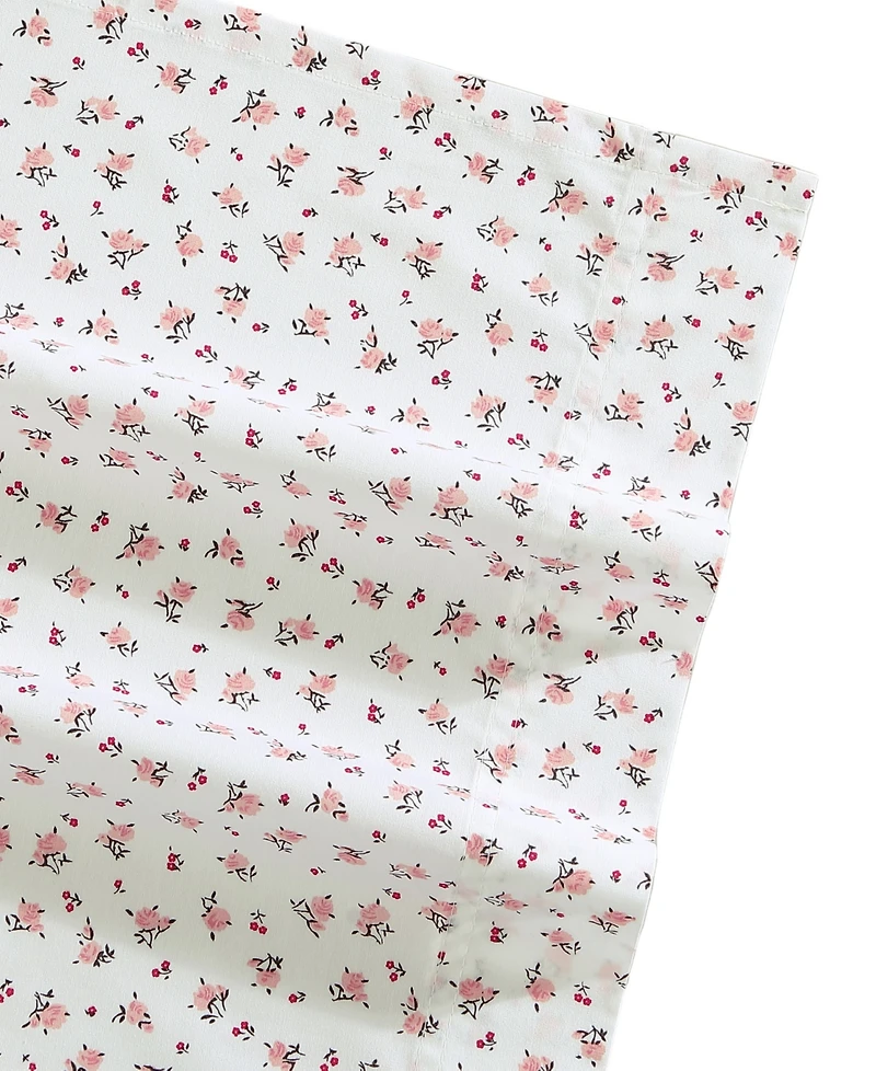 Betsey Johnson Printed Cotton Percale 4 Pc. Sheet Set, Full