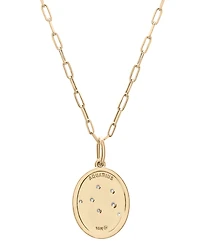 Wrapped Diamond Zodiac Constellation 18" Pendant Necklace (1/20 ct. tw) 10k Yellow Gold, Exclusively at Macy's