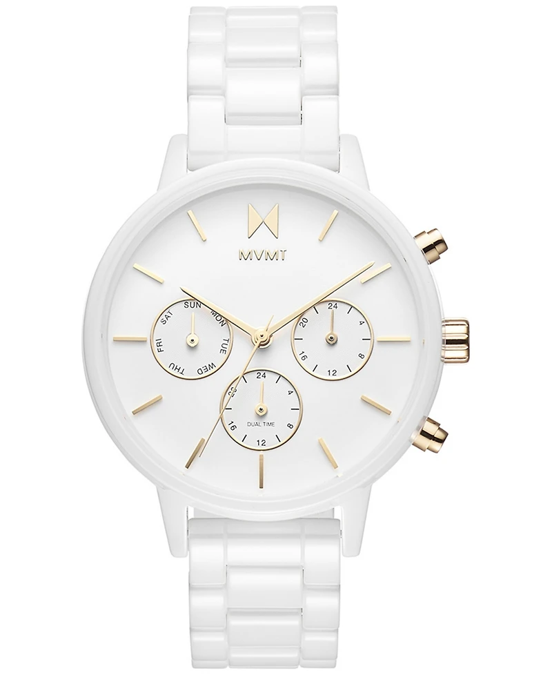 Mvmt Nova White Ceramic Bracelet Watch 38mm