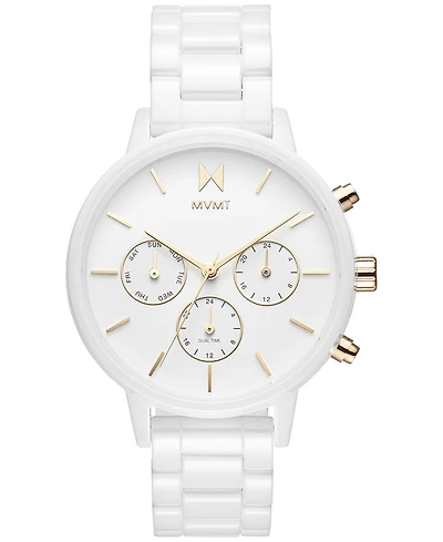 Mvmt Nova White Ceramic Bracelet Watch 38mm