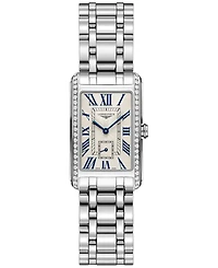 Longines Women's Swiss Automatic DolceVita Diamond (1/2 ct. t.w.) Stainless Steel Bracelet Watch 23x37mm