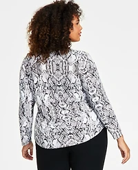 I.n.c. International Concepts Plus Zip-Pocket Top, Created for Macy's