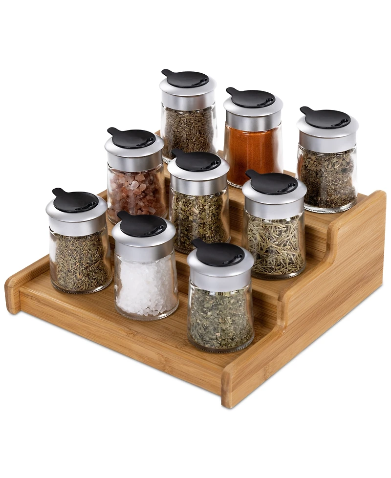 Seville Classics 3-Tier Expandable Bamboo Spice Rack