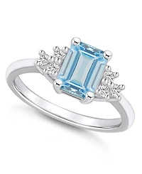 Gemstone and Diamond (1/5 ct. t.w.) Ring 14k Gold