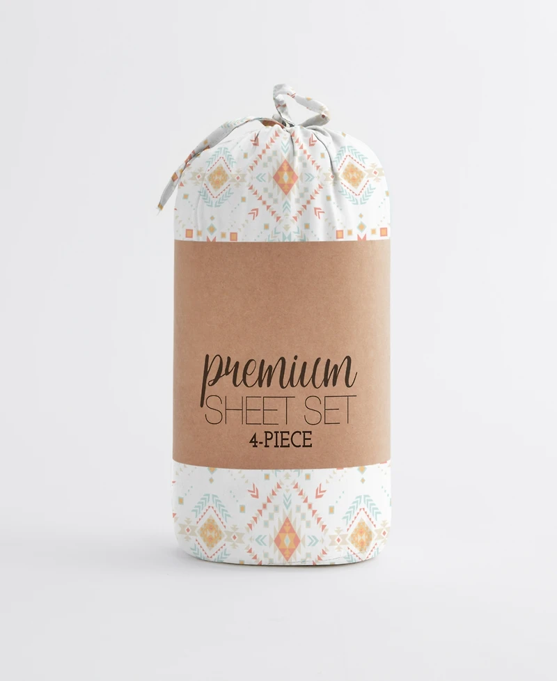 ienjoy Home The Boho & Beyond Premium Ultra Soft Pattern -Pc. Sheet Set