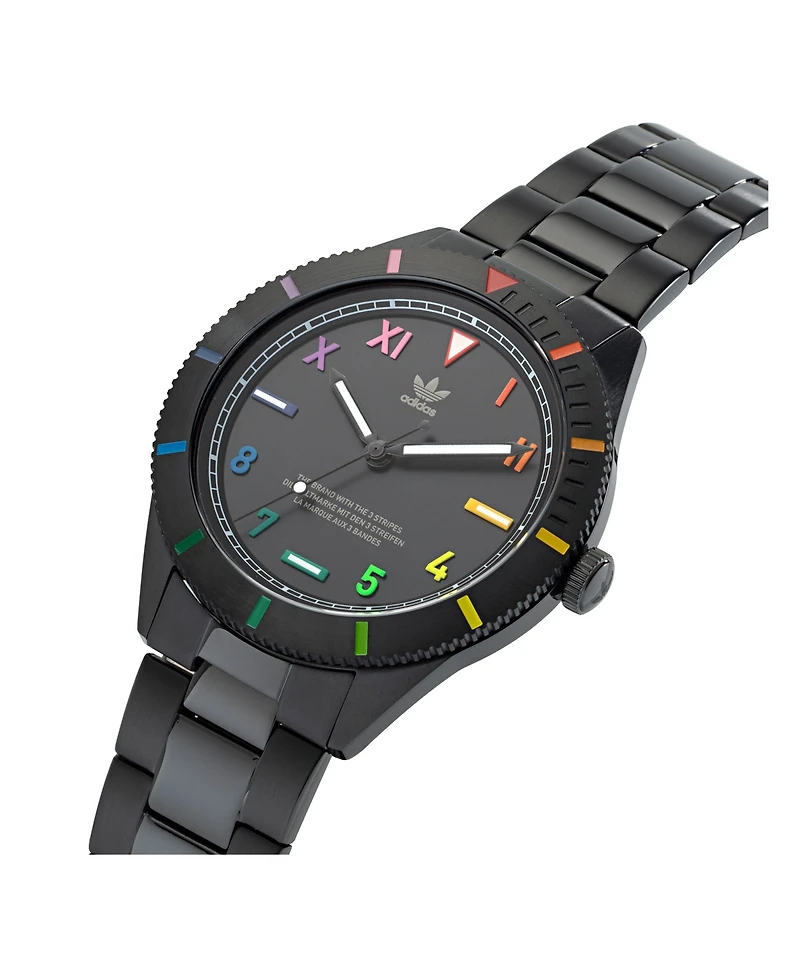 adidas Unisex Three Hand Edition Three Black Stainless Steel Bracelet Watch 41mm