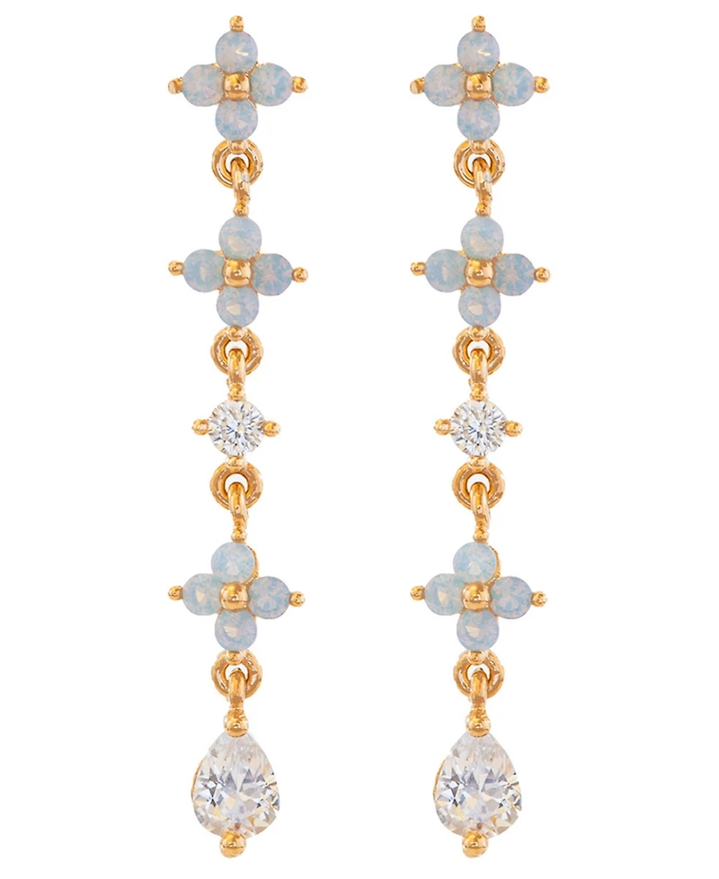 Girls Crew Blue Blossom Love Dangle Earrings