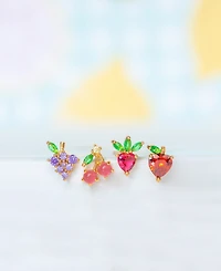 Girls Crew Fruit Basket Stud Earring Set