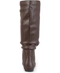 Journee Collection Women's Jayne Extra Wide Calf Slouchy Knee High Boots
