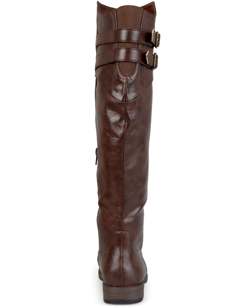 Journee Collection Women's Tori Extra Wide Calf Knee High Riding Boots