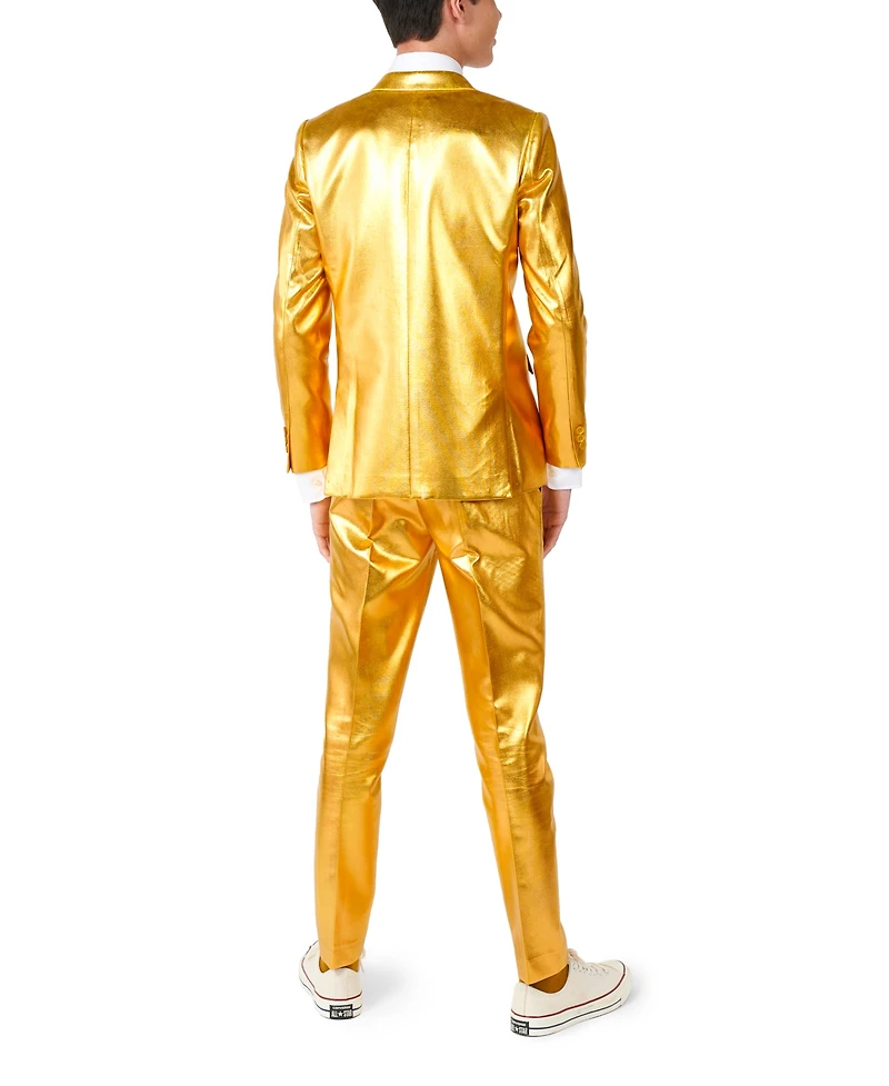 OppoSuits Big Boys Groovy Metallic Party Suit, 3-Piece Set Including Blazer, Pants and Clip-On-Tie