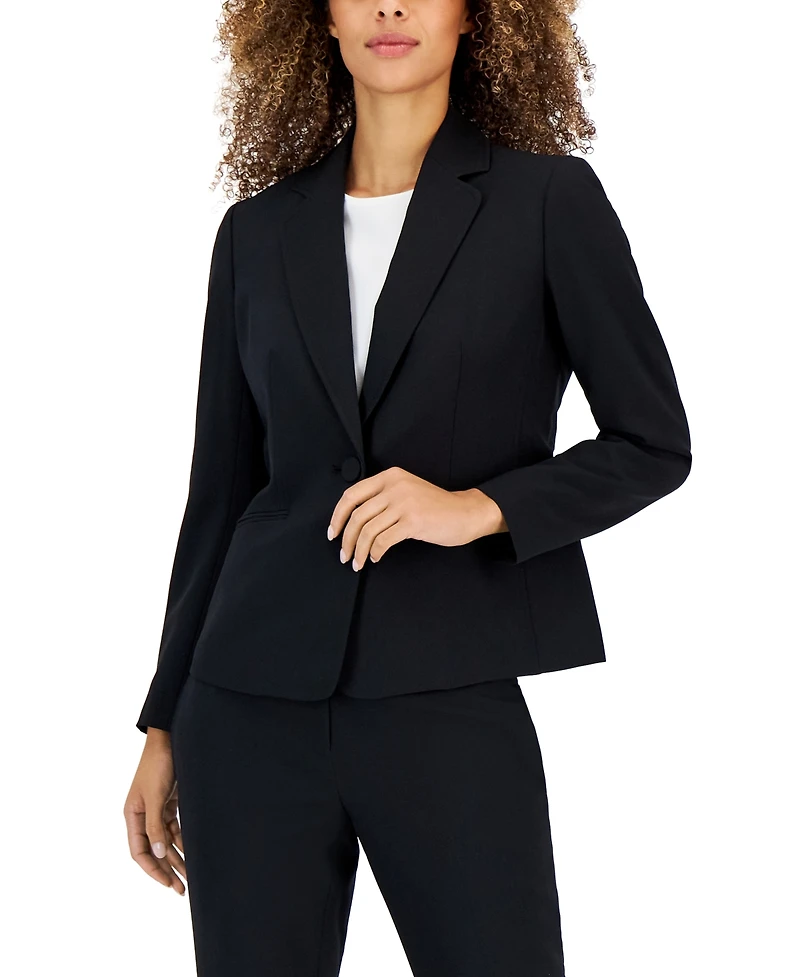 Le Suit Women's Crepe One-Button Pantsuit Set