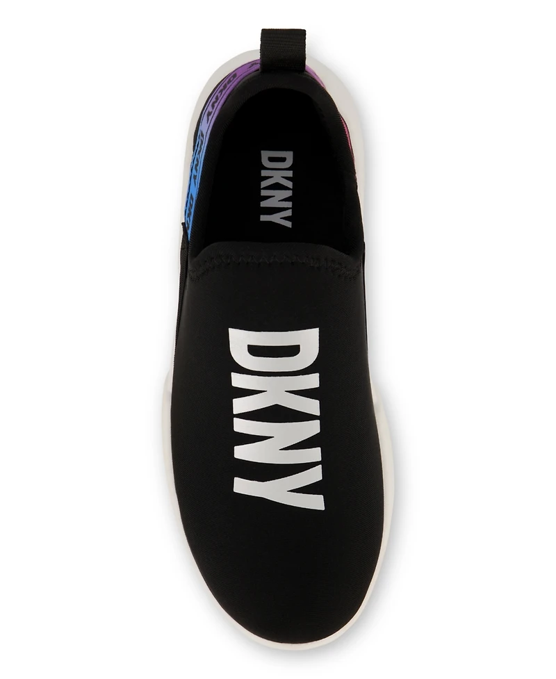 Dkny Little Girls Lightweight Slip On Ombre Logo Sneakers