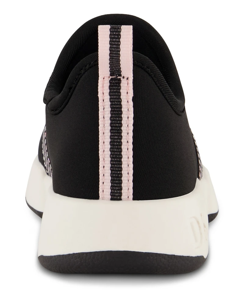 Dkny Toddler Girls Iridescent Strap Elastic Slip On Sneakers