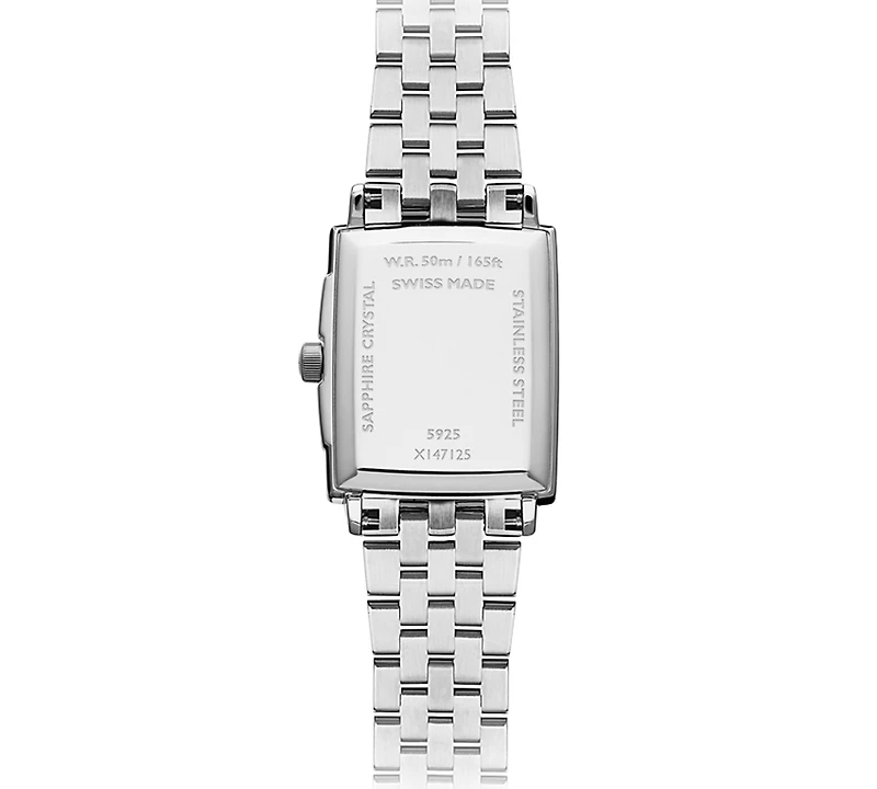 Raymond Weil Women's Swiss Toccata Diamond (1/5 ct. t.w.) Stainless Steel Bracelet Watch 22.6x28.1mm