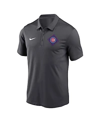 Men's Nike Anthracite Chicago Cubs Diamond Icon Franchise Performance Polo Shirt