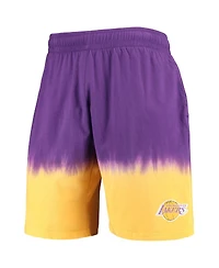 Men's Mitchell & Ness Purple, Gold Los Angeles Lakers Hardwood Classics Authentic Shorts
