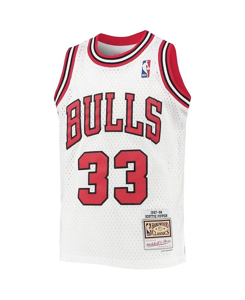 Big Boys Mitchell & Ness Scottie Pippen White Chicago Bulls 1997-98 Hardwood Classics Swingman Jersey