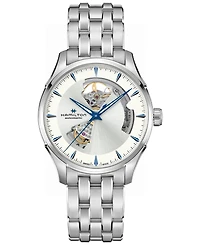 Hamilton Men's Automatic Jazzmaster Open Heart Silver-Tone Stainless Steel Bracelet Watch 40mm