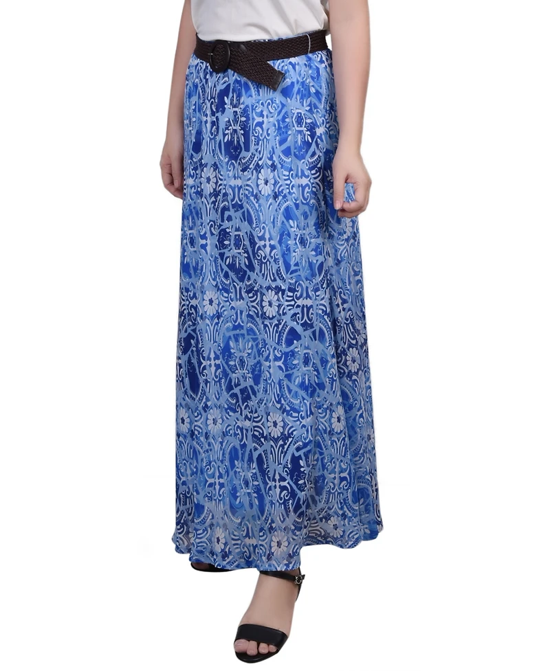 Plus Chiffon Maxi Skirt
