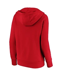 Women's Fanatics Red Washington Nationals Core High Class Crossover Pullover Hoodie