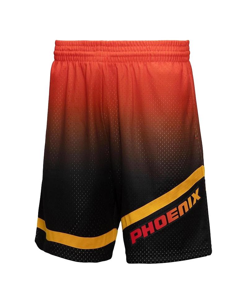 Men's Mitchell & Ness Orange, Black Phoenix Suns 1996/97 Hardwood Classics Fadeaway Reload 3.0 Swingman Shorts