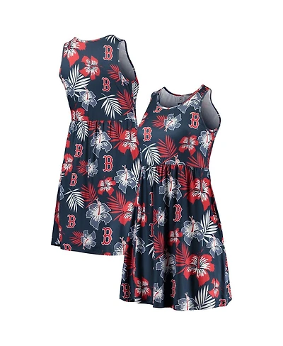 Women's Foco Navy Boston Red Sox Floral Sundress