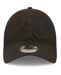 Men's New Era Colorado Rockies Black on Black Core Classic 2.0 9TWENTY Adjustable Hat