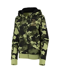 Women's New Era Green Boston Red Sox 2022 Mlb Armed Forces Day Camo Full-Zip Hoodie