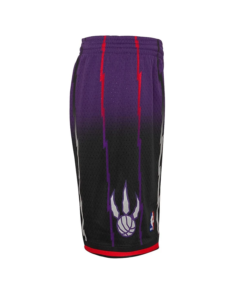 Big Boys Mitchell & Ness Purple, Black Toronto Raptors 1998/99 Hardwood Classics Fadeaway Reload 3.0 Swingman Shorts