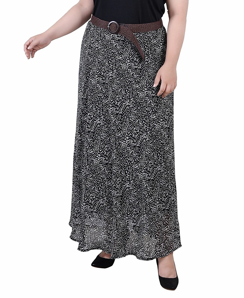 Ny Collection Plus Chiffon Maxi Skirt