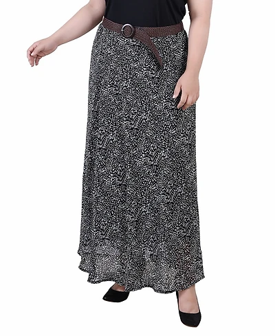 Ny Collection Plus Chiffon Maxi Skirt