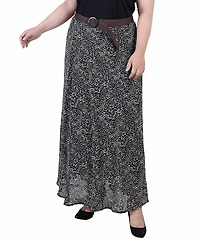 Ny Collection Plus Chiffon Maxi Skirt