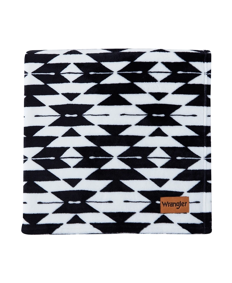 Wrangler Navajo Ultra Soft Plush Fleece Reversible Throw