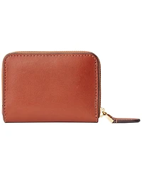 Women's Full-Grain Leather Small Zip Continental Wallet