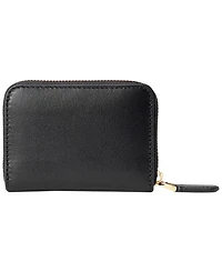 Women's Full-Grain Leather Small Zip Continental Wallet
