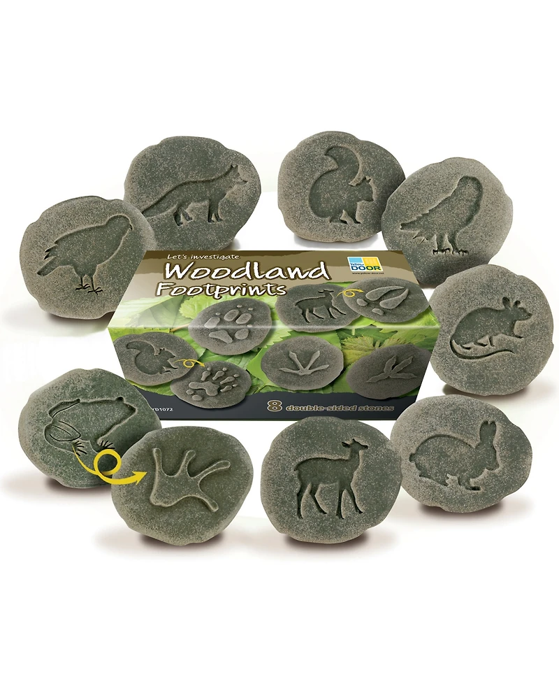 Yellow Door Let's Investigate Woodland Footprint Stones, Set of 8
