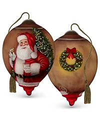 Ne'Qwa Art 7221123 Milk and Cookies for Santa Hand-Painted Blown Glass Ornament