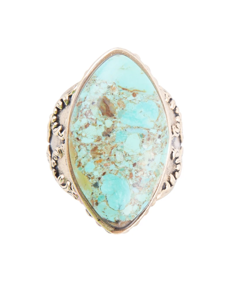 Barse Rodeo Bronze and Genuine Turquoise Statement Ring