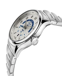 Gevril Men's Giromondo Swiss Quartz Silver-Tone Stainless Steel Bracelet Watch 42mm