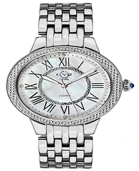 Gevril Women's Astor Ii Swiss Quartz Silver-Tone Stainless Steel Bracelet Watch 38mm