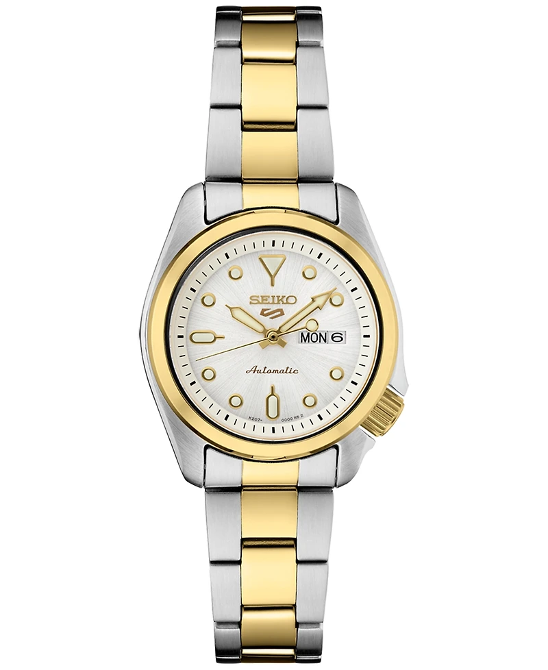 Seiko Women's Automatic 5 Sports Two-Tone Stainless Steel Bracelet Watch 28mm