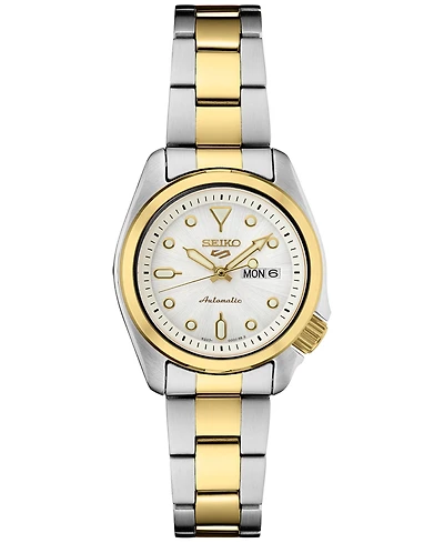 Seiko Women's Automatic 5 Sports Two-Tone Stainless Steel Bracelet Watch 28mm
