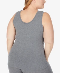 Cuddl Duds Plus Size Softwear with Stretch Reversible Tank Top