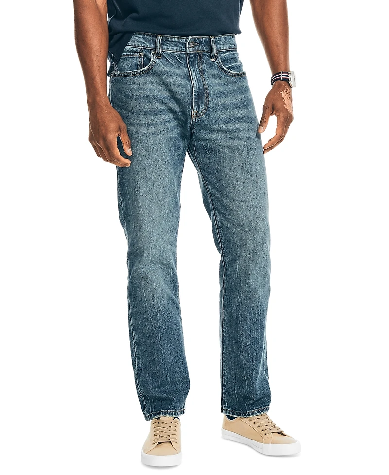 Nautica Men's Vintage Straight-Fit Stretch Denim 5-Pocket Jeans