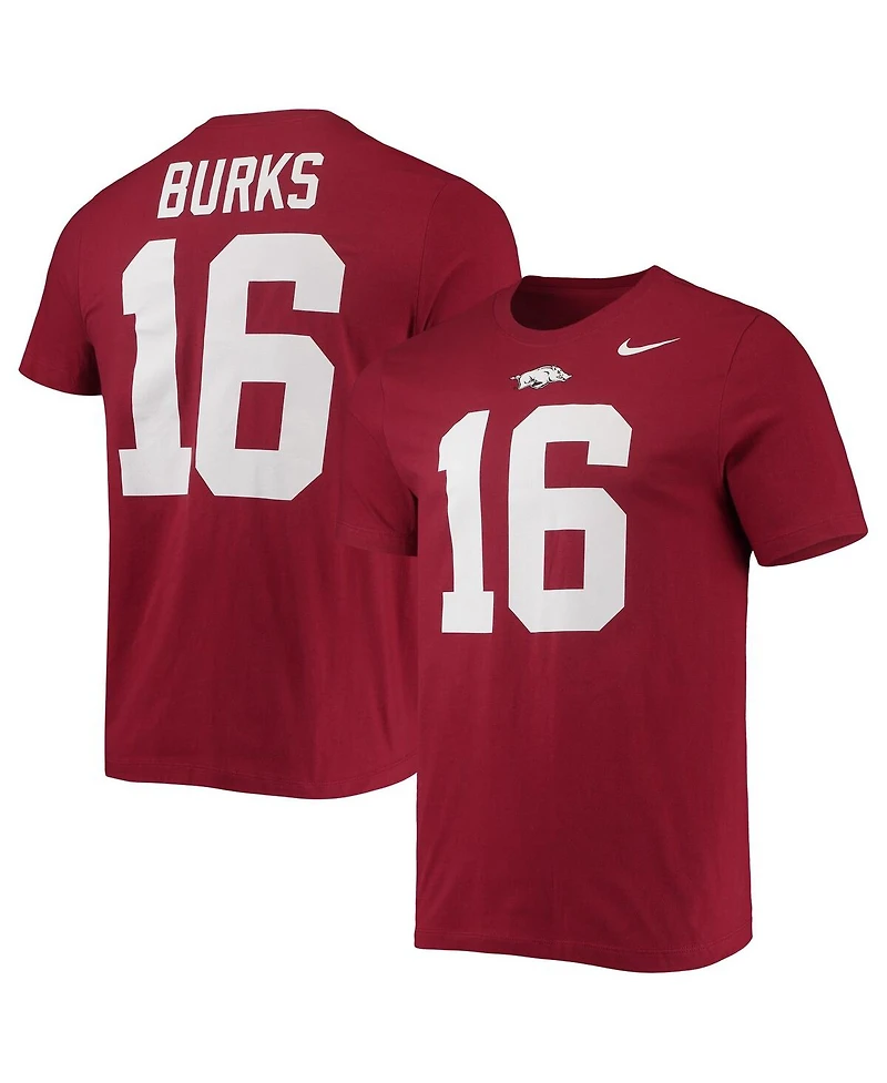 Men's Nike Treylon Burks Cardinal Arkansas Razorbacks 2022 Nfl Draft Name and Number T-shirt