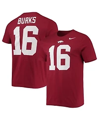 Men's Nike Treylon Burks Cardinal Arkansas Razorbacks 2022 Nfl Draft Name and Number T-shirt