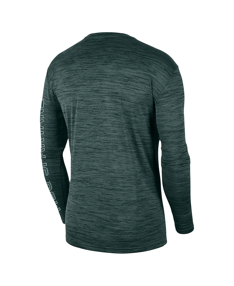 Men's Nike Green Michigan State Spartans Velocity Legend Team Performance Long Sleeve T-shirt