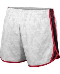 Women's Colosseum White, Black Usc Trojans The Plastics Geo Print Shorts