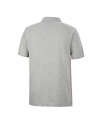 Men's Colosseum Crimson, Heathered Gray Oklahoma Sooners Caddie Polo Shirt